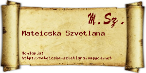 Mateicska Szvetlana névjegykártya